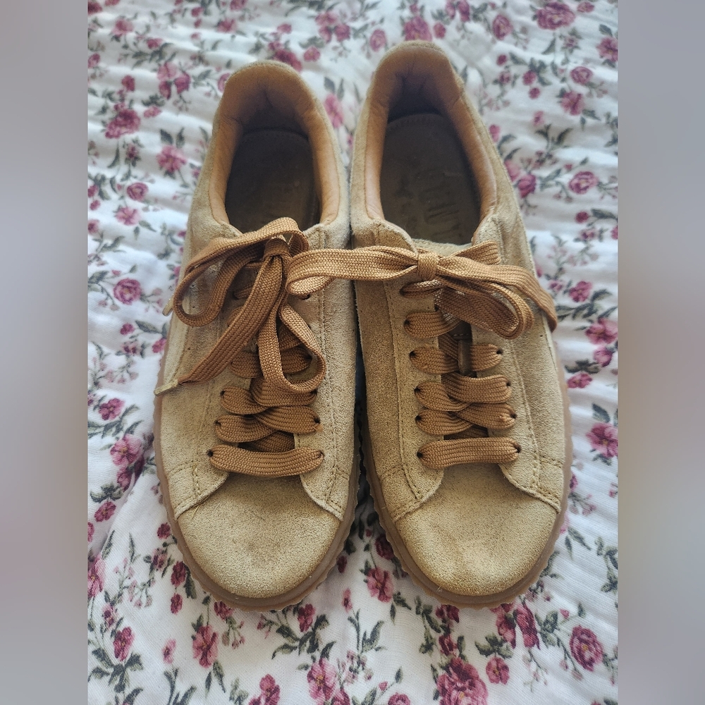 PUMA X FENTY Rihanna Cleated Creeper Suede Golden Brown-Lark